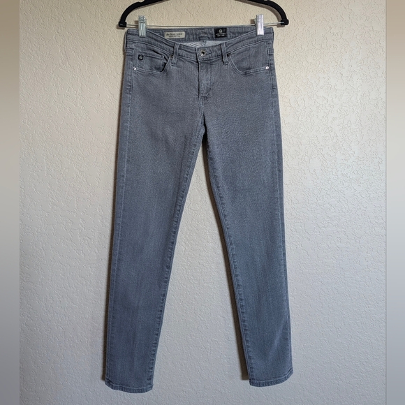 AG Adriano Goldschmied  Women's Size 27R Stevie Slim Straight Ankle Jeans, Gray  - Picture 4 of 13